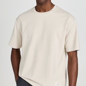 ALO Yoga Double Take Short Sleeve Shirt — Cream — Size M